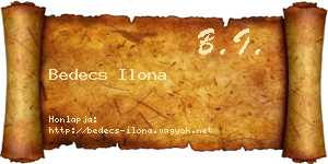 Bedecs Ilona névjegykártya